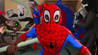 Spider-Man: Into the Spider-Verse | Fight at Aunt May's house HD 60FPS