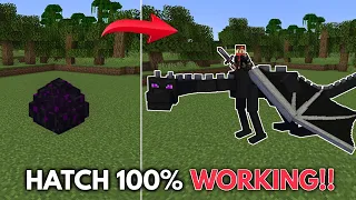 How to hatch Ender dragon in Minecraft Working! (PE/Java/Bedrock)