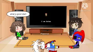 Chara, Frisk, Papyrus and Undyne react to funny names in undertale 1 | Gacha Life