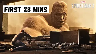 First 23 Mins of Marvel's Spider-Man 2 + Sandman Boss Fight