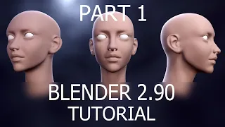 Blender beginner to pro head sculpting tutorial Part 1 ( Shaping head )