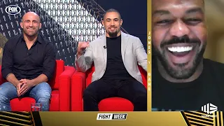 Jon Jones banters with Whittaker & Volkanovski before UFC 285  |  Fox Sports Australia