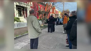 Family gathers outside Richmond frat house 1 year after Adam Oakes' death