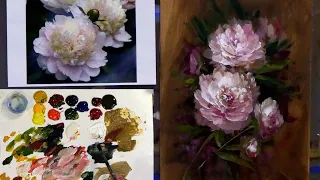 Painting Peonies with Acrylics