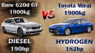 Toyota Mirai 182hp vs Bmw 620d GT 190hp (Hydrogen VS Diesel) Acceleration Test | Auto-Test