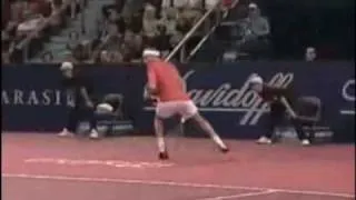 Roger Federer first between the legs shot Basel 2001