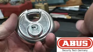 (8) Abus Diskus 25/70 Dimple Padlock Bumped Open