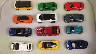 Box full of diecast cars
