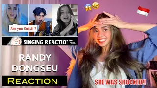 RANDY DONGSEU - Cewek ini sampe Grogi setelah di Nyanyiin wkwk | SINGING REACTIONS OmeTV!! REAKSI