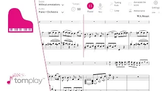 Mozart Piano Concerto No.20 in D min,  K466-II. Romance - Sheet Music