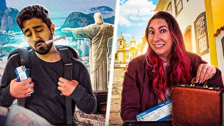 ROTINA VIDA REAL PASSEI MAL NA VIAGEM E ERRAMOS O DESTINO | Gabriel e Shirley 2.0