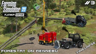 Demoing a new YARDER and WINCH | Forestry on RENNEBU | FS22 Platinum Edition | Episode 3