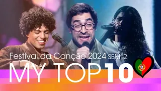 🇵🇹 My top 10 | Festival da Canção 2024 (Portugal) | After the show (Semi final 2)