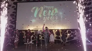 New years eve countdown Fireworks & Confetti blast