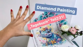 Diamond Painting „Tagebuch“ Teil231!🙃💚 Finale!! Der Hippo ist fertig! 🤩💚