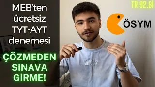 MEB'İN SİTESİNDEKİ GİZLİ YKS 2023 DENEMESİ! ÖSYM aynası