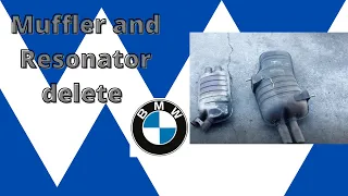 Muffler and resonator delete (BMW 325i e46)