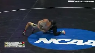 Matt Ramos(PUR) Pin vs Spencer Lee(IOWA) 3/17/23 (Jeff Byers Radio Call)