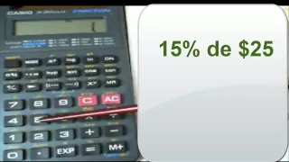 Porcentaje y calculadora Casio fx-260 solar