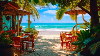 Seaside Cafe Ambience - Bossa Nova Music, Smooth Jazz BGM & Ocean Wave Sound for Work, Study, Relax