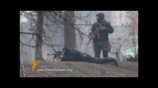 Беркут и переодетый Омон из России стрелял боевыми патронами в Украине  Провокации со стороны власте
