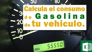 Calcular el consumo de gasolina de tu vehículo usando Excel.