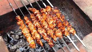 Куриный шашлык на мангале | Chicken shish kebab recipe