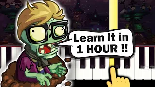 Plants vs Zombies - Moongrains (Night Stage) - EASY Piano tutorial