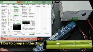 Repairing a laptop battery by replacing cells and programming the chip using NLBA1 PRO Tool