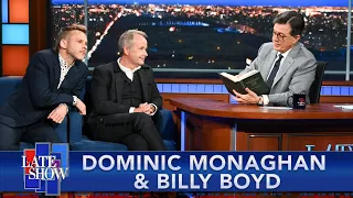 Dominic Monaghan, Billy Boyd, And Peter Jackson Try To Stump Stephen With LOTR Trivia