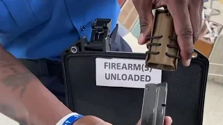 TSA demonstrates how to safely travel with guns