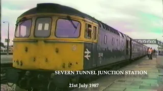 BR in the 1980's SEVERN TUNNEL JUNCTION STATION on 21st July 1987