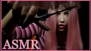 АСМР РОЛЕВАЯ ИГРА  МУРАШЕЧНЫЙ ПАРИКМАХЕР  СТРИЖКА ЧЁЛКИ | ASMR ROLE-PLAY HAIRDRESSER HAIRCUT BANGS