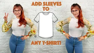 Thrift Flip Tutorial! How To Add Upcycled Sleeves To A T-Shirt