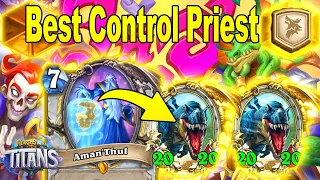 7 Mana 40/40 King Krush! The Most CRAZY Control Priest Vs Beasts Hunter At Titans Hearthstone