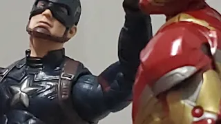 Captain America vs Iron Man (stop motion)