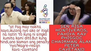 SEN. RISA HONTIVEROS,PAHIYA NANG SUPALPALIN NG KATOTOHAN NI PHISGOC CHAIRMAN ALAN CAYETANO