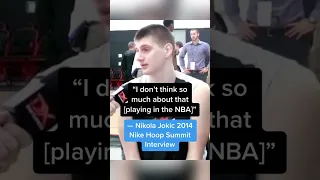 This Nikola Jokic interview from 2014 🤯 (via @DraftExpress) #shorts