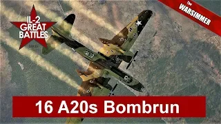 IL-2 Great Battles Series: 16 A20s Bomb Run at Sunrise