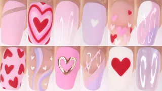 15 VALENTINES DAY NAIL IDEAS | cute and easy valentines day huge nail art compilation 2023