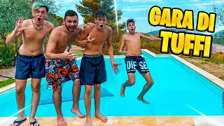 GARA di TUFFI in PISCINA con CAP, ZERBI e CRAZIEMAD😂nella villa degli YouTubers