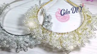 How to make handmade headband/ DIY Bridal Tiara Tutorial!