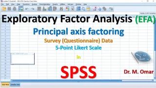 Exploratory Factor Analysis EFA in SPSS