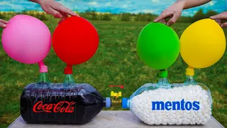 Experiment: The Bottle of Coca Cola VS The Bottle of Mentos.