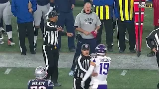 Adam Thielen Flips Out On Belichick After Challenge Flag