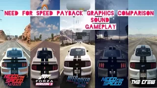 NFS Payback VS Forza Horizon 3 VS NFS Rivals VS The Crew VS NFS 2015 (Comparison)