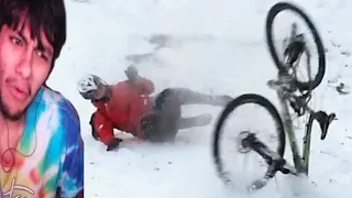 Pinkweenie reacts to Winter's Worst Wipeouts | FailArmy