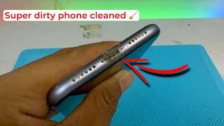 Satisfying ASMR !! Super dirty phone gets cleaned under the microscope