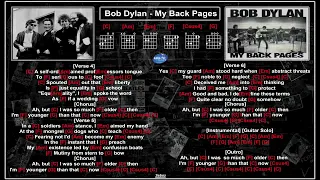 Bob Dylan - My Back Pages  [Jam Track] [Guitar chords & lyrics no backing vocals]