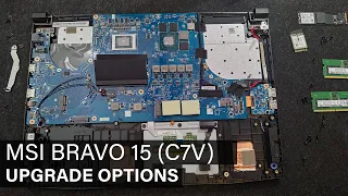 MSI BRAVO 15 C7V - DISASSEMBLY AND UPGRADE OPTIONS